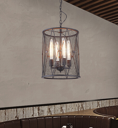 nordic retro bar iron chandelier cafe restaurant creative personality nostalgic art industrial vintage loft light