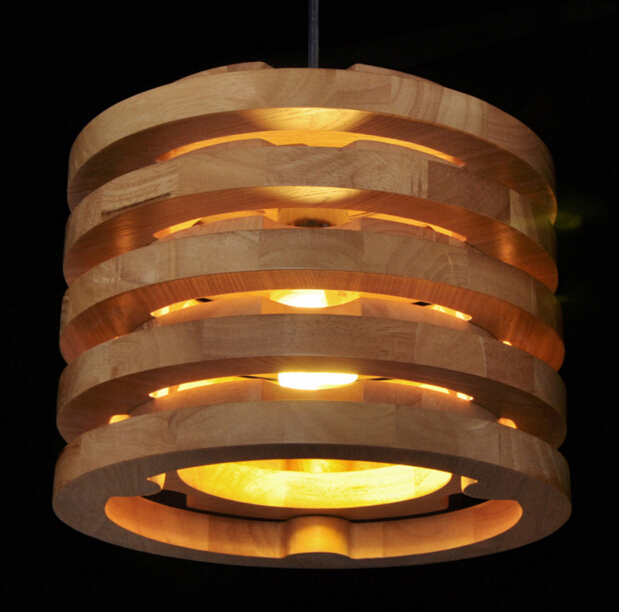 nordic vintage drum chandelier restaurant clothing store cafe creative personality decoration wood chandelier