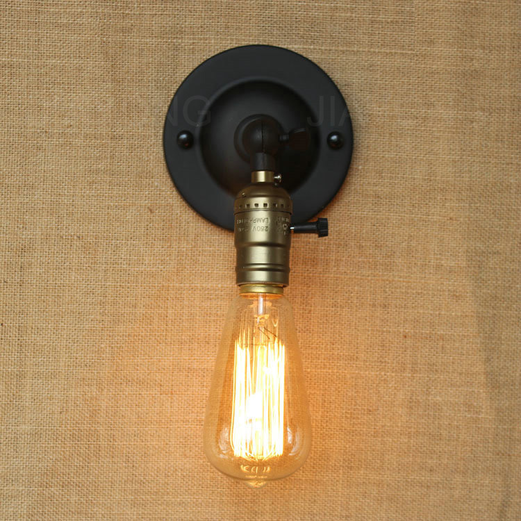 vintage retro wall lamp with switch ac 90-260v personality wall light for living room bedroom bedside bathroom