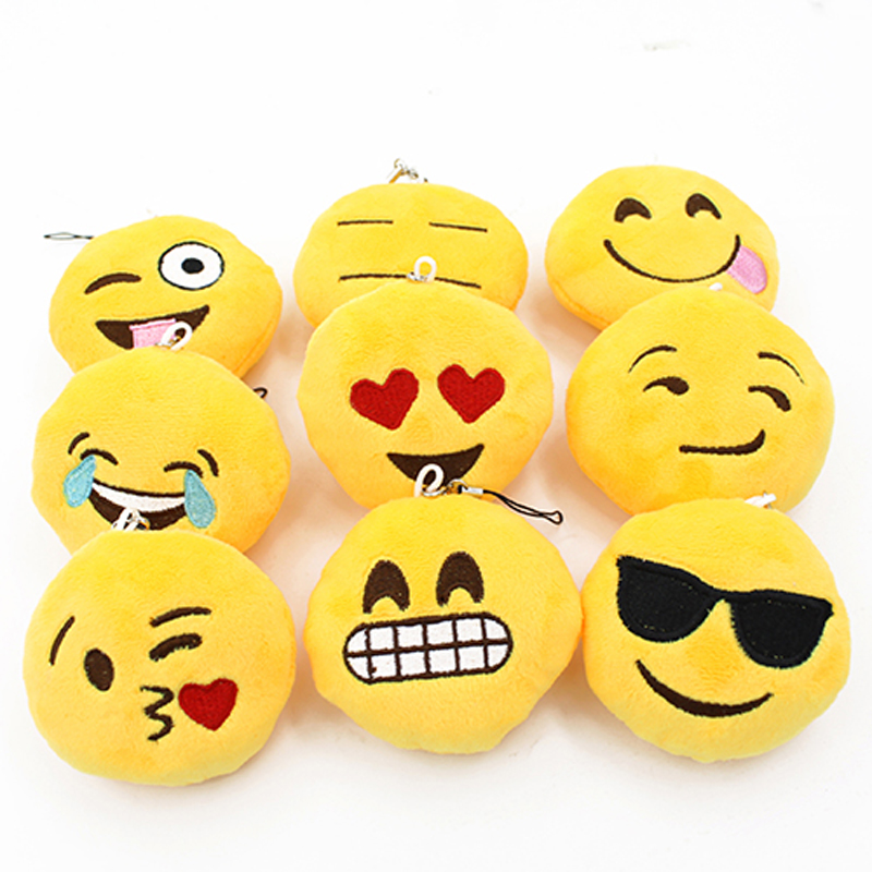 20style 16*16cm soft emoji smiley emoticon yellow round decorative pendant cushion pillow stuffed plush toy doll christmas gift