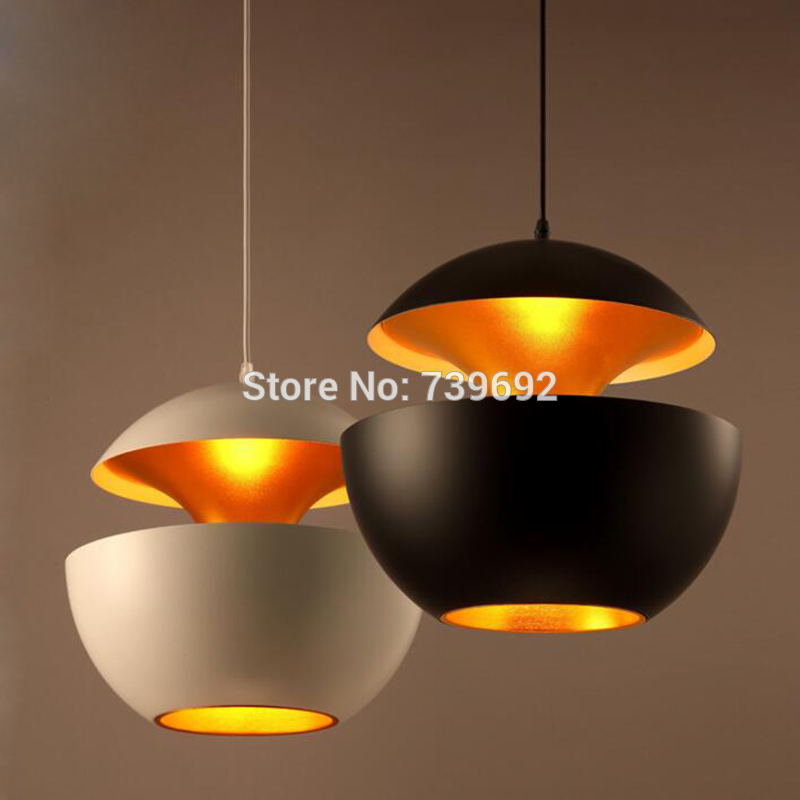25cm/ 35cm round ball pendant lamp with black/white painted color for cloth shop,coffee shop 1*e27 aluminum hanging lights