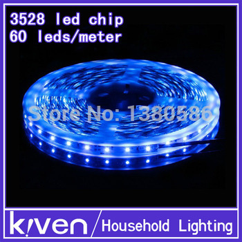 5m 300 led 3528 rgb led strip light, 12v 4.8w/m 60 leds/m flexible led strip lamp led tapes led ribbon