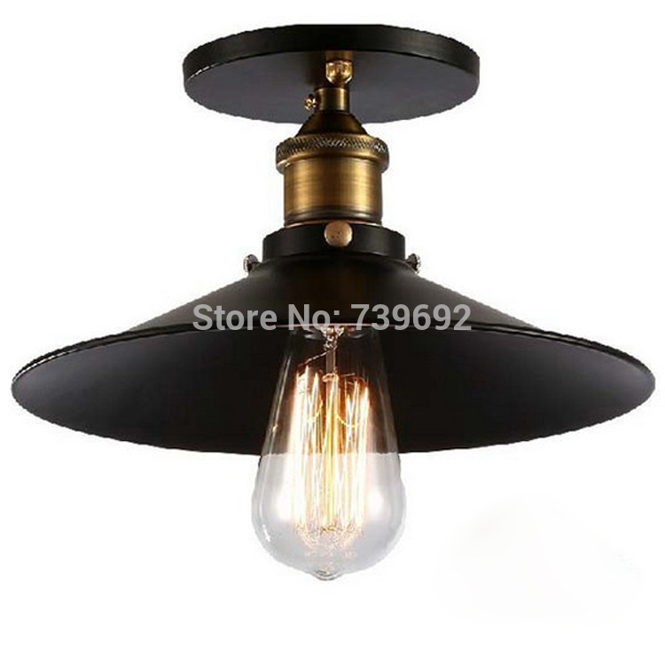 american countryside industrial iron ceiling lamp vintage style bar home decor balcony corridor lighting black color