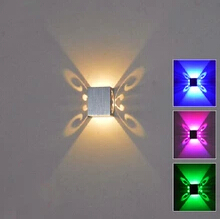 butterfly 3w led wall sconce surface mounted light fixture modern lamp aluminum effect wall light holiday indoor decoration lamp