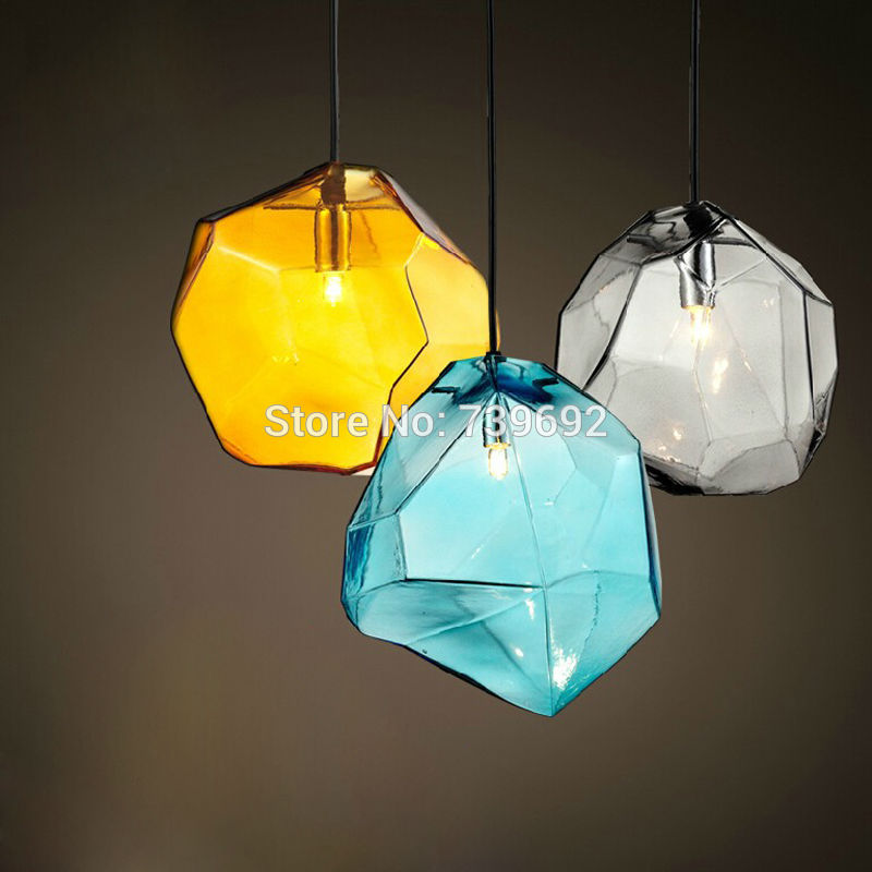 colorful colorful crystal glass stone pendant light by italy designer for dining room bar decor led g9 bulbs ac 96-265v