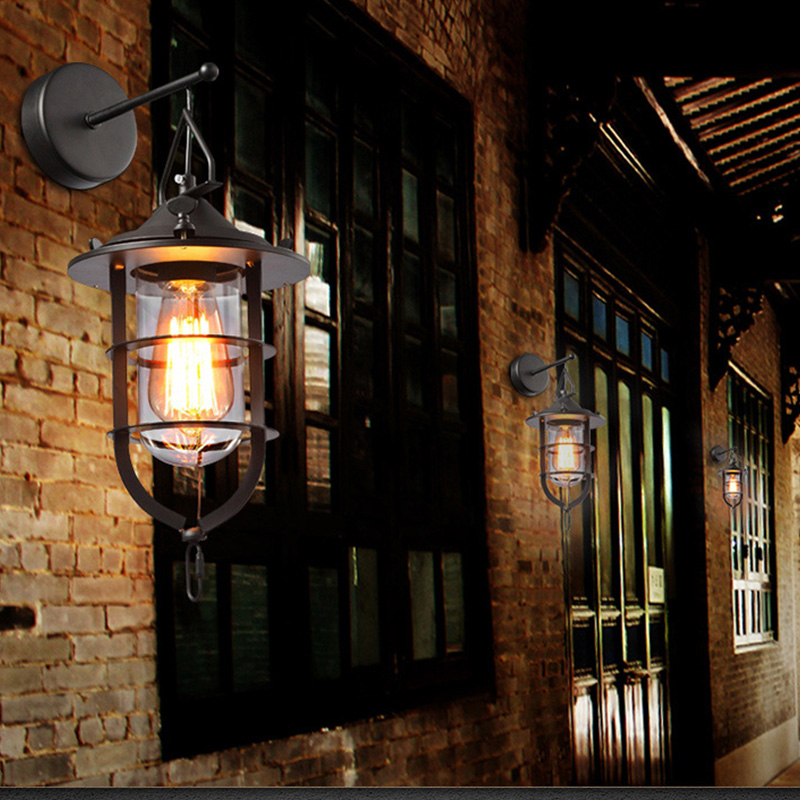 designer american country industrial wind droplight restore ancient ways iron restaurant creative personality dock light wl-06