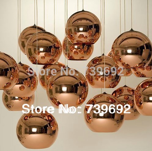 dia.15cm single plated glass ball pendant light for living room/bar/stair lamp 1*e27