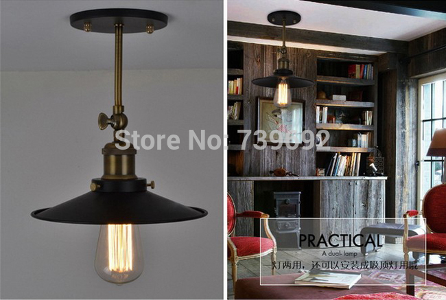 dia.22cm selling plated loft american retro iron wall lamp 120v-240v 40w, black color
