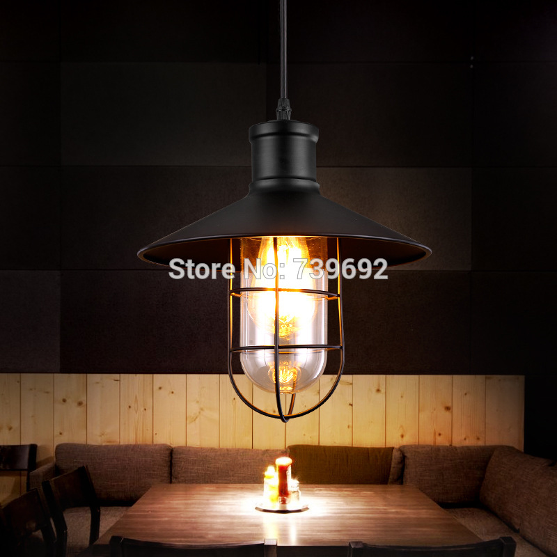 edison retro style industrial loft pendant lamp e27 holder iron restaurant bar counter bookstore lamp warehouse hanging light