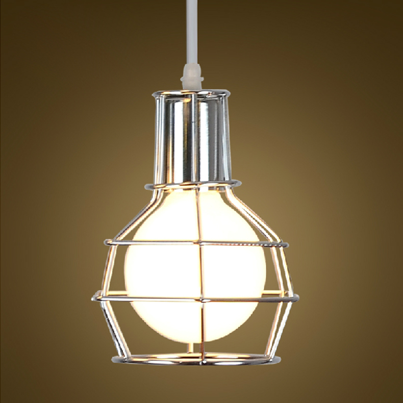 fashion vintage loft industry pendant vintage wrought iron cage light e27 lamp holder 110/220v loft work light pendant lamp