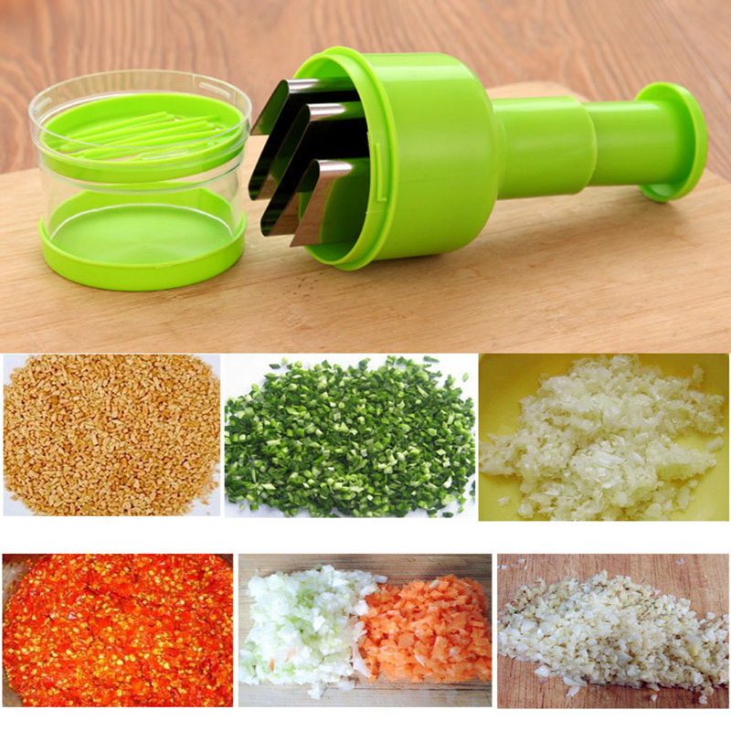 fruit salad vegetable onion hand chopper slicer cutter kitchen tool green 21x 8.5cm