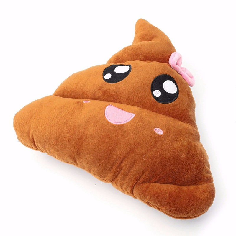 funny cushion poop emoji pillow cute shits bolster pink bow emotion stuffed toy plush doll interesting gift present