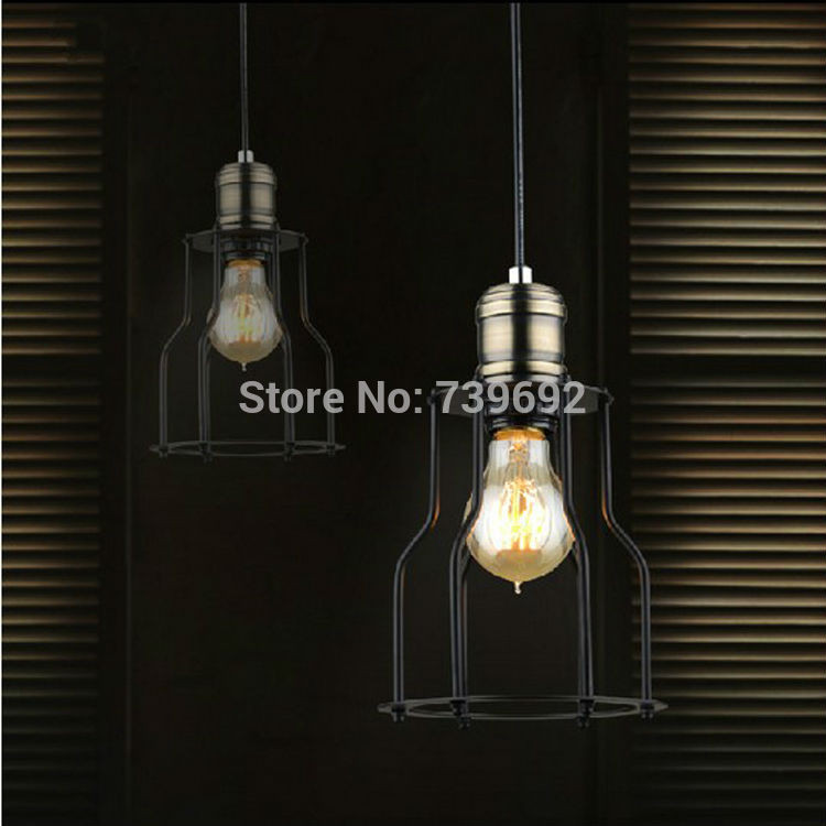 high class north europe style iron material retro industrial pendant lights single head pendant lighting for dining room