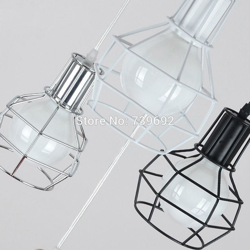 loft work lamp iron mesh bird cage pendant light brief personalized plating gold/silver metal pendant lights