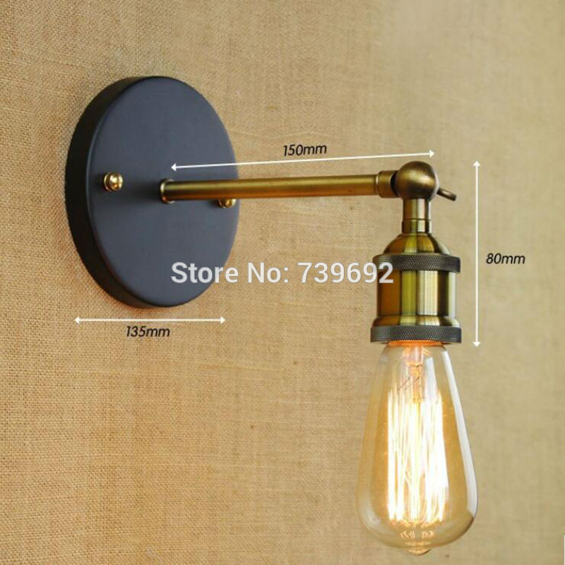 louis poulsen scone wall lights e27 plated loft american retro vintage iron wall lamp 90v-260v 40w antique lamp industrial
