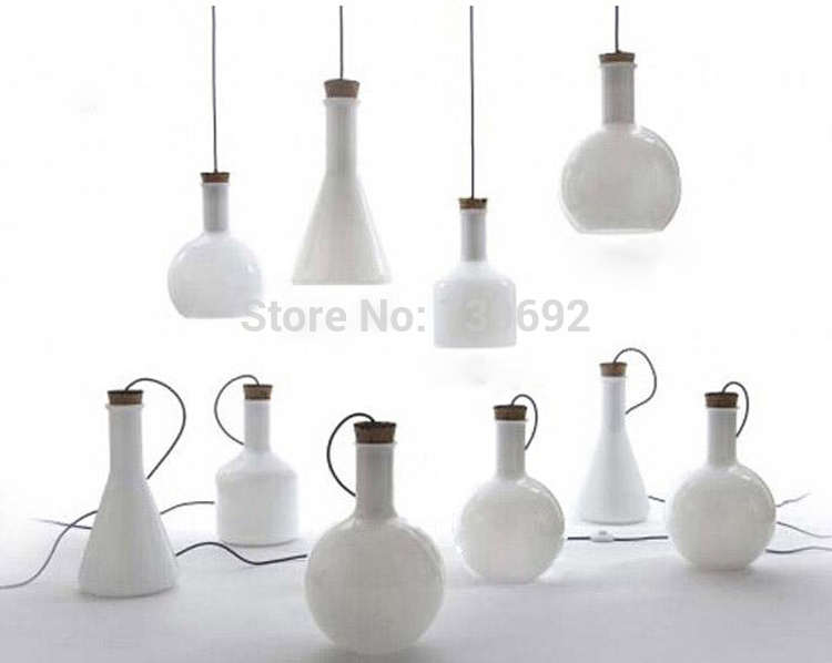 modern artistic white bottle glass pendant lights living room dining room light abc types