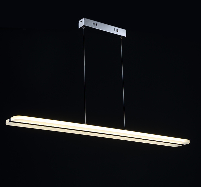 modern design white acrylic led chandelier for dining room kitchen lighting lustre hanging lamp l100*h150cm 38w chandeliers