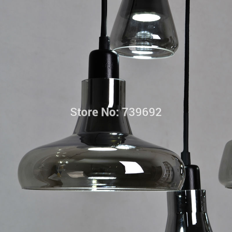 modern glass pendant light grey color ,clear color ,white color pendant lamps with bulbs 110v/220v led pendant lights