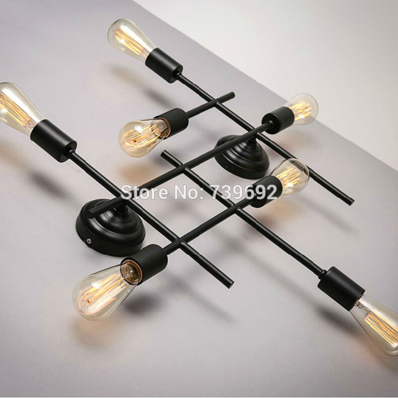 new arrival creative fashion industry sitting room wall lamp personality retro bull bar restaurant cafe lights 7*e27