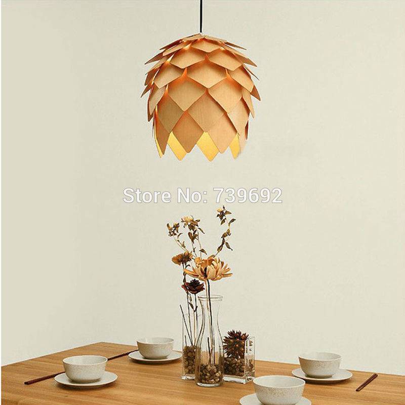 nordic triangle oak chandelier restaurant cafe clothing creative personality retro decorative hanging lamps for canteen e27
