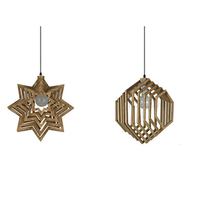 restoring ancient ways the geometric snow chandeliers wood light droplight pendant living room bar decorate fixture lamp
