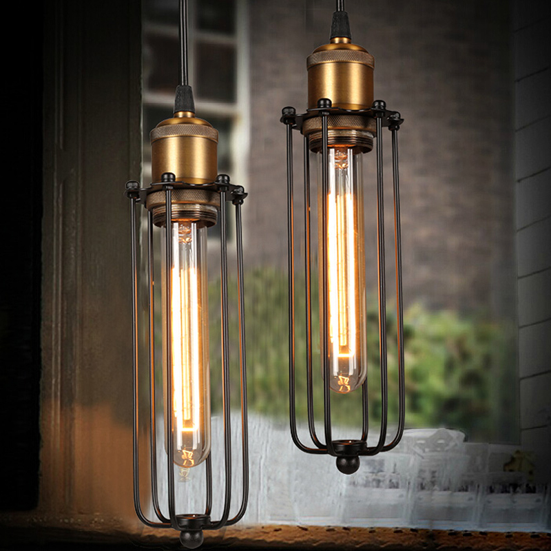 scandinavian designer pendant light rh loft industrial warehouse lamp dining room den bedside bar iron pendant lamps