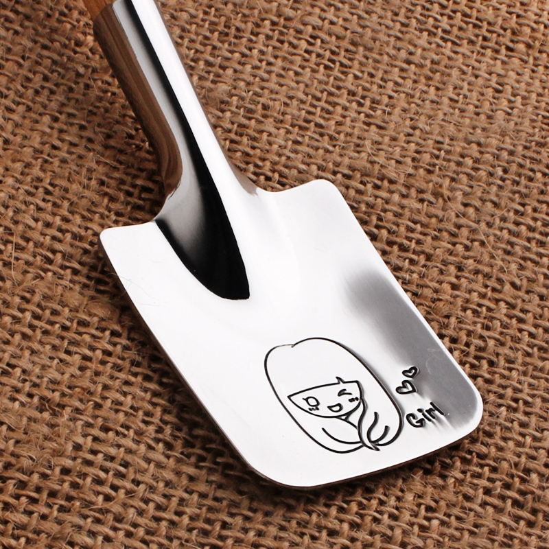 stainless steel shovel spoon lot couple cute coffee cake creative spoons gifts tableware kitchen tool