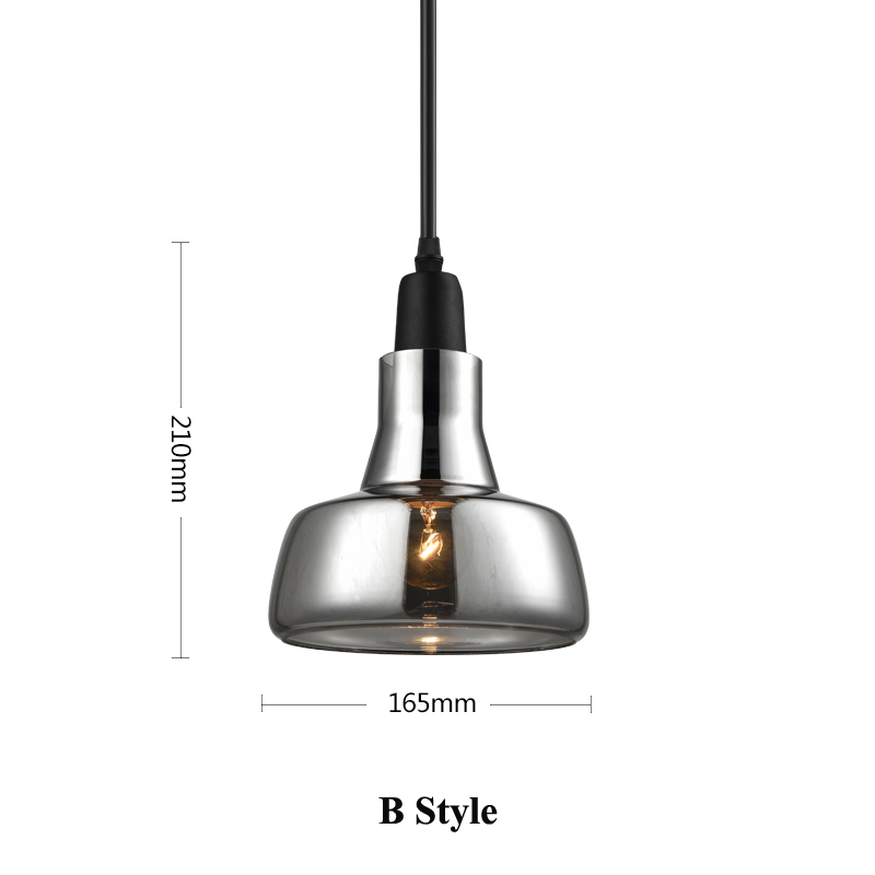 vintage glass pendant light grey color ,clear color ,amber color pendant lamps with bulbs 110v/220v led pendant lights