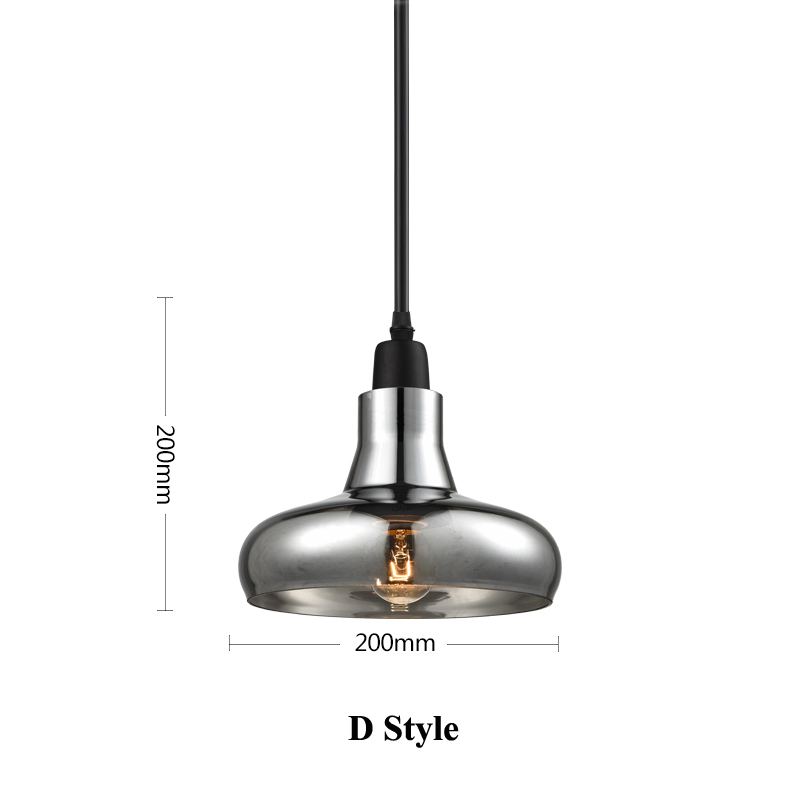 vintage glass pendant light grey color ,clear color ,amber color pendant lamps with bulbs 110v/220v led pendant lights