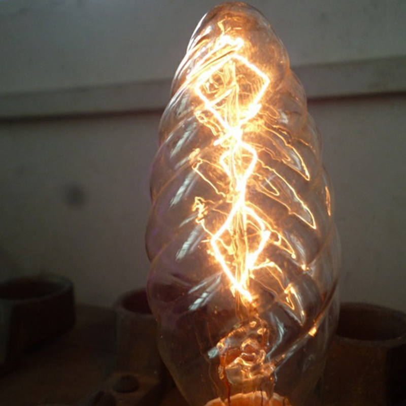 vintage retro diy e14 spiral incandescent light handmade fixtures glass led edison bulb 25w 110-240v pendant lamps