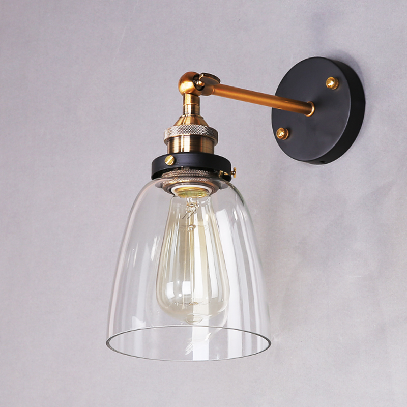 vintage wall light glass wall lamp 110v 220v bedroom wall lamp for dinning living room