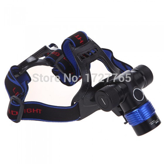 2000 lm led head lamp portable flashlight headlight for riding with rechargeable li-ion battery bicycle light