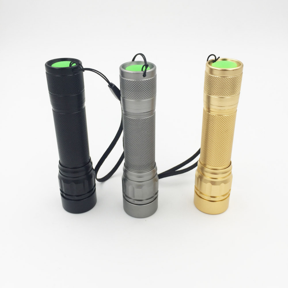 2000 lumen zoomable xm-l q5 led flashlight torch zoom lamp light black/gold/gray lanterna led 3 modes use 18650 penlight