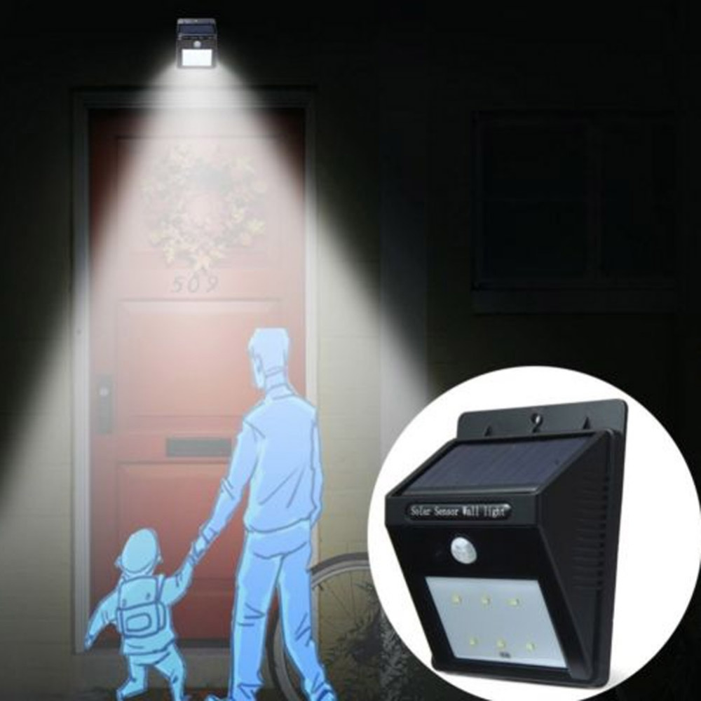 2016 led solar light outdoor with human body motion sensor for garden wall lights leds lamp