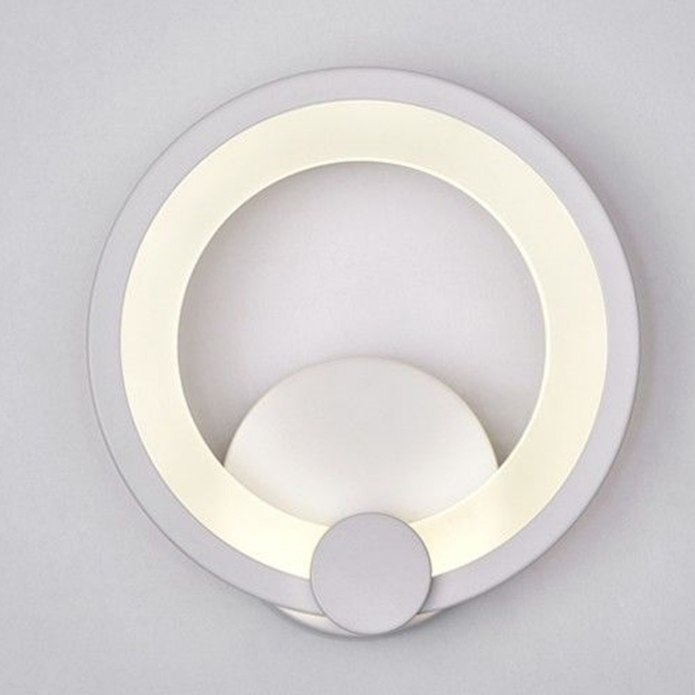 2016 new modern simple led metal+acrylic ring wall lamp diameter 19cm led lighting wall lamp for bedroom porch