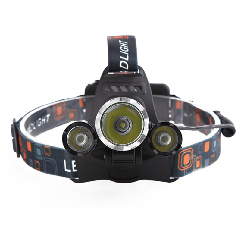 5000 lm headlamp headlight with charger flashlight for bicycle riding 1*t6 2*r2 led chips