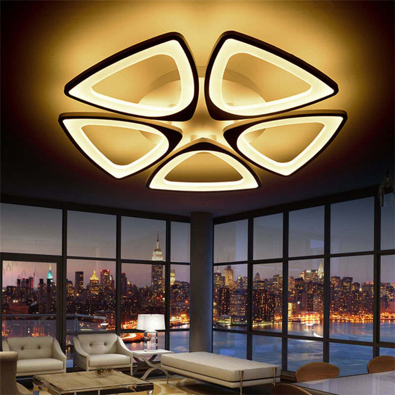500mm 36w ac85-265v modern minimalist acrylic led ceiling lamps flower living room bedroom restaurant balcony dimmable lights