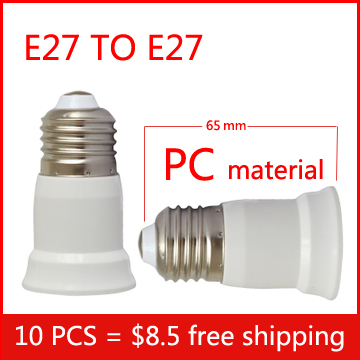 5pcs e27 to e27 adapter pc material fireproof material socket adapter