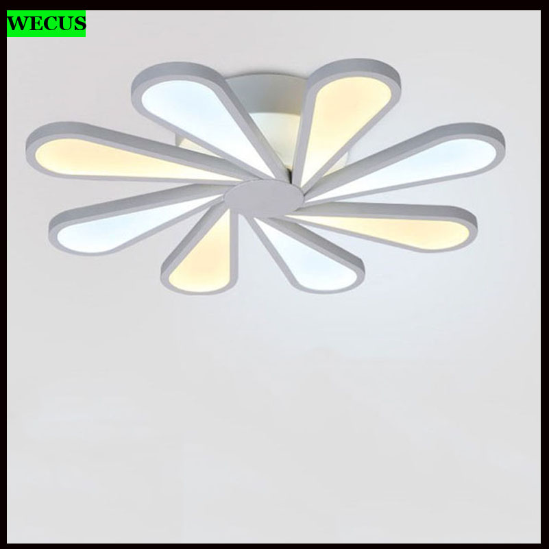 60w modern fashion creative sun flower shaped dimming led ceiling lamp dimmable lights for bedroom living room foyer dining room