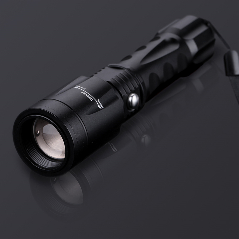 adjustable portable tactical flashlight 5-mode lighting rechargeable xml-t6 led 2000lm torch linternas power by 18650/aaa