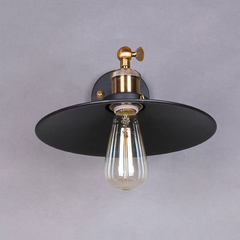 american countryside wall lamp foyer study wall light black umbrella shape sconce not include bulb d21cm