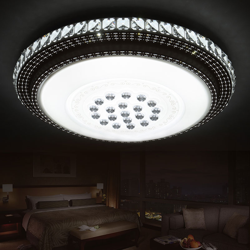 bedroom living room lamp ceiling light round,520mm 36w modern fashion indoor household crystal dimming ceiling lamp