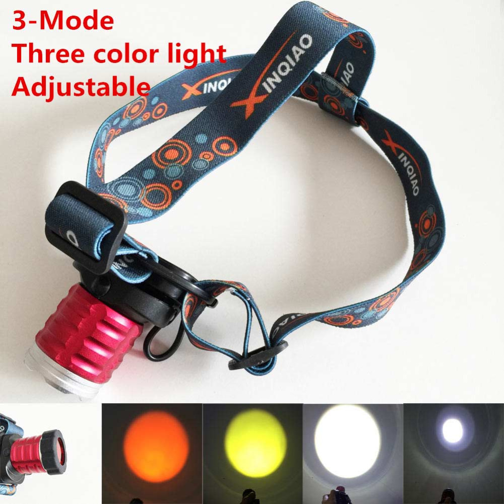 build-in battery frontal led headlamp 1000 lumens head lamp 3 mode headlight head torch edc flashlight+car charger+charger