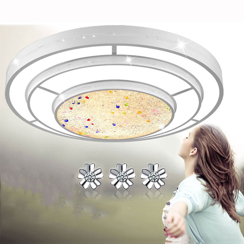 circle led ceiling light 3 layers ceiling lamps for livingroom bedroom,500mm 36w bright domestic home decoration dimming light