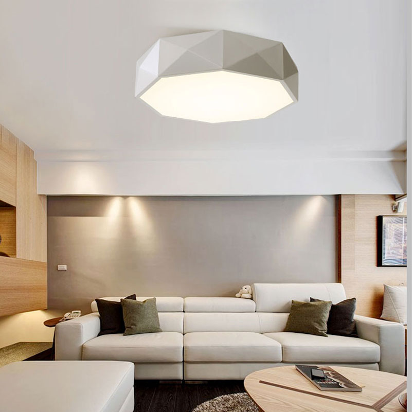 creative geometric led ceiling light,420mm 24w dimming led dome lamp,bedroom livingroom foyer light personalitychild room lamp