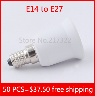 e14 to e27 adapter pc material fireproof material socket adapter 50pcs