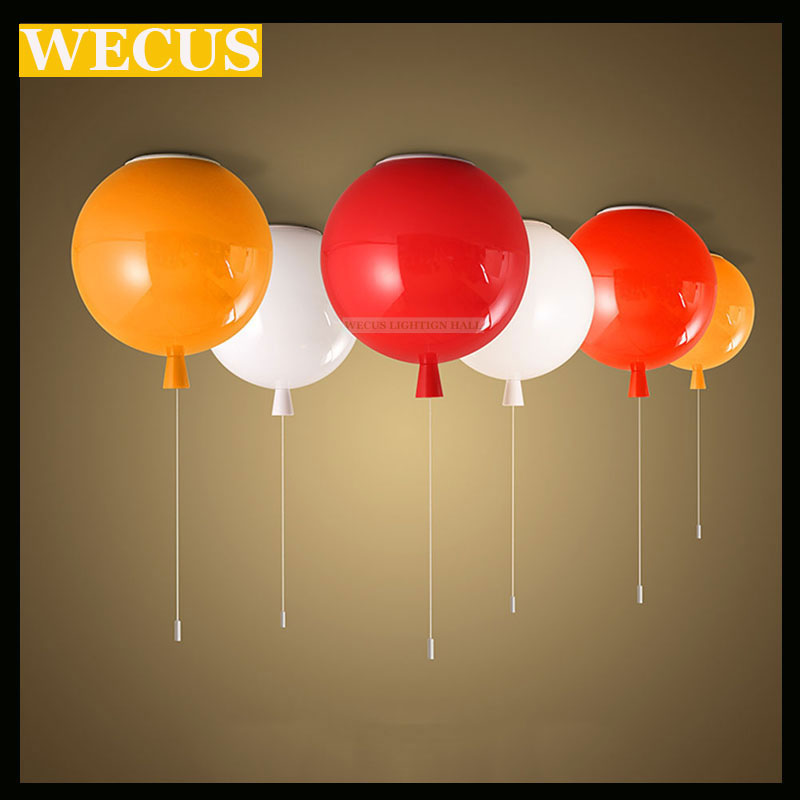 fashion balloon shape ceiling light, lovely colorful bady bedroom lamp, dining room foyer lamp rope switch lamparas