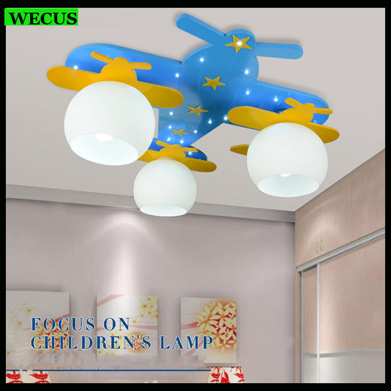 fashion carton aircraft led ceiling light for child's room plane kindergarten children's amusement boy's room light decoration - Click Image to Close