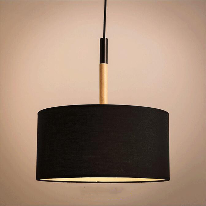 fashion nordic personality pendant light, sitting dinning room fabric wood hanging lamp, bar el decoration suspend lights