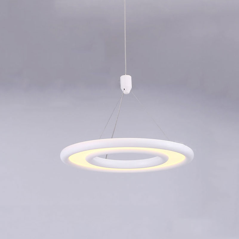 fashion ring led pendant lamp, 85-265v 18w led single head hanging lights, dining room home decoration lighting - Click Image to Close